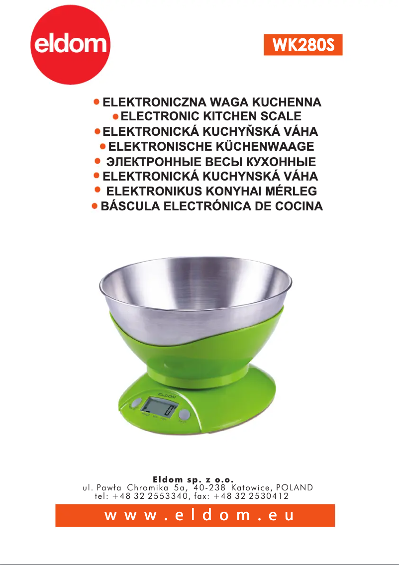 Page 1 de la notice Manuel utilisateur Eldom WK280S