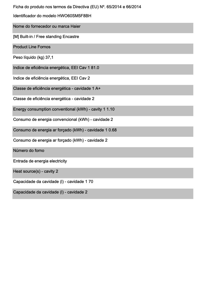 Page n°1 - Brochure Haier HWO60SM5F8BH