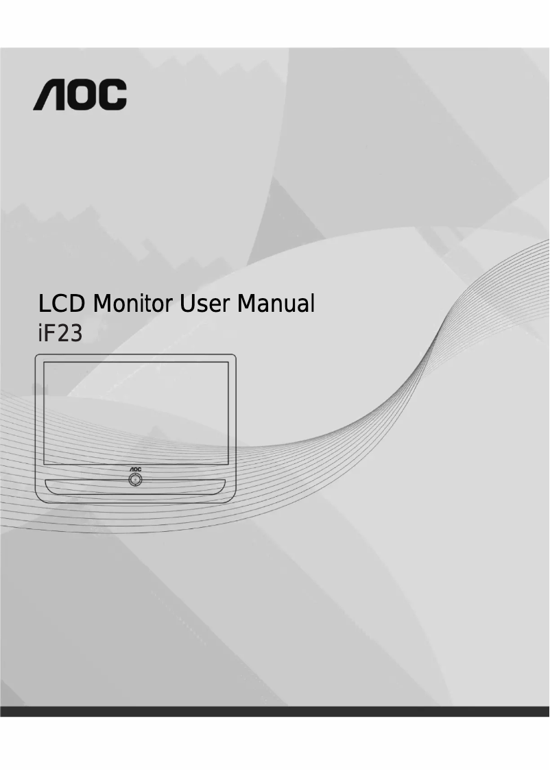 Page 1 de la notice Manuel utilisateur AOC IF23