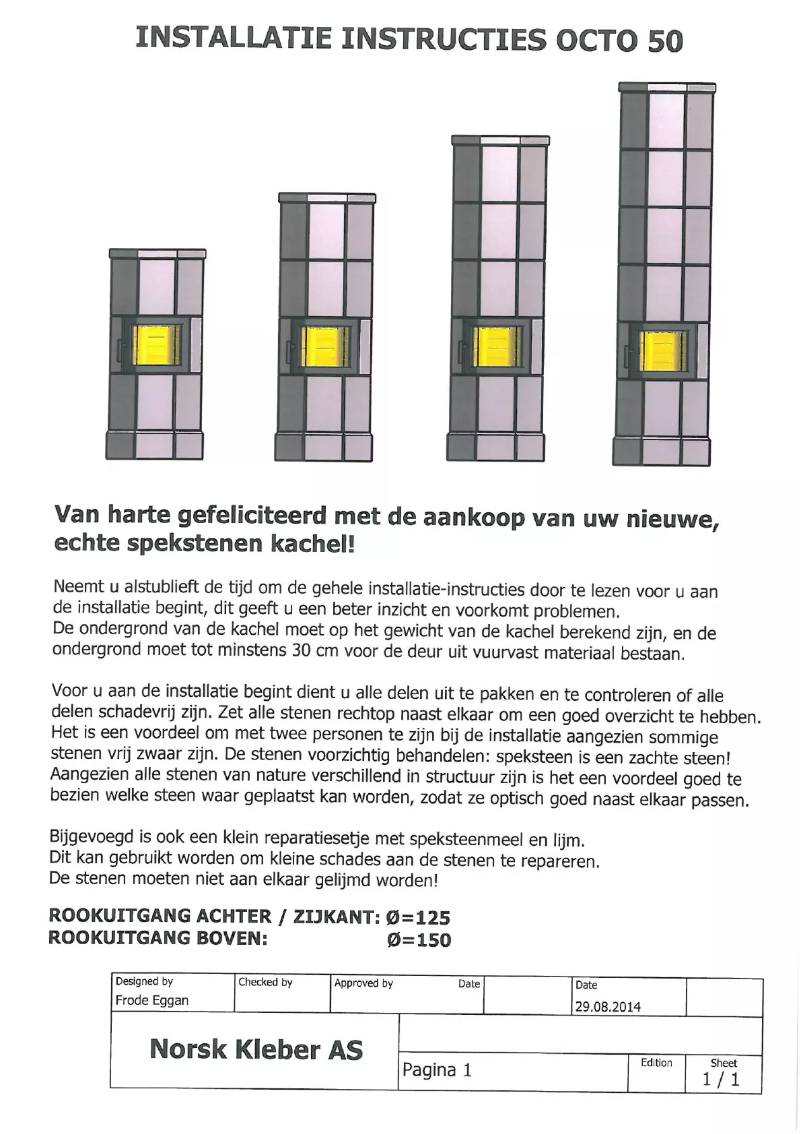 Image de la première page du manuel de l'appareil Octo 50