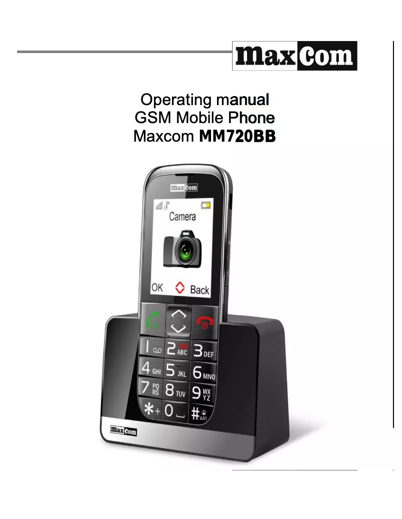 Page n°1 - Manuel utilisateur MaxCom MM720