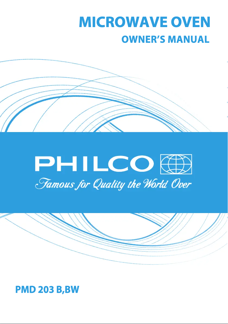 Page n°1 - Manuel utilisateur Philco PMD 203 B