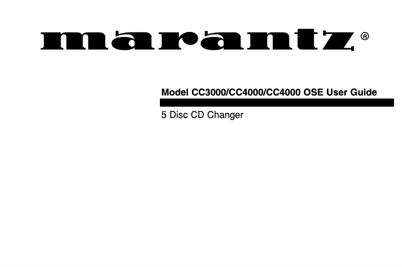 Image de la première page du manuel de l'appareil CC4000 OSE