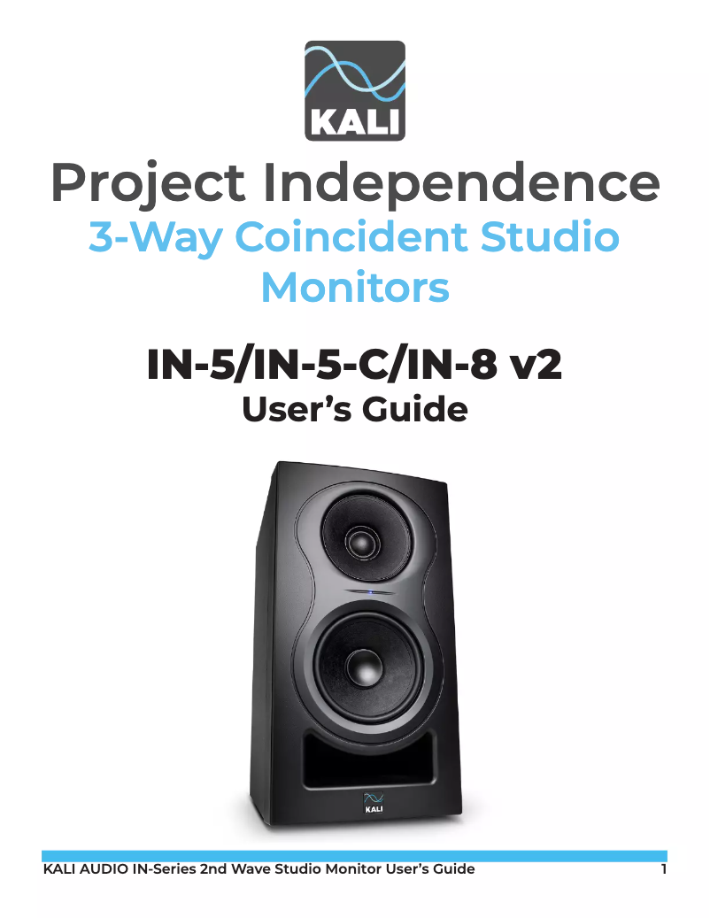 Page 1 de la notice Manuel utilisateur Kali Audio Independence IN-5