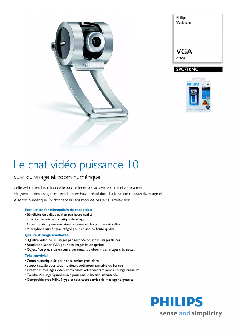 Image de la première page du manuel de l'appareil SPC710NC