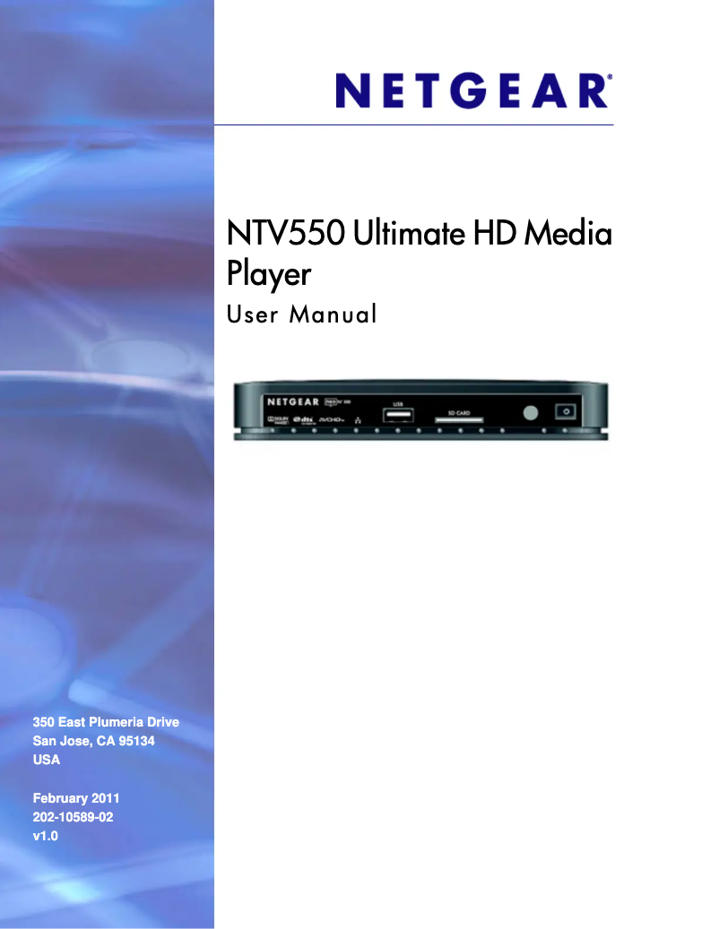 Page 1 de la notice Manuel utilisateur Netgear NeoTV NTV550