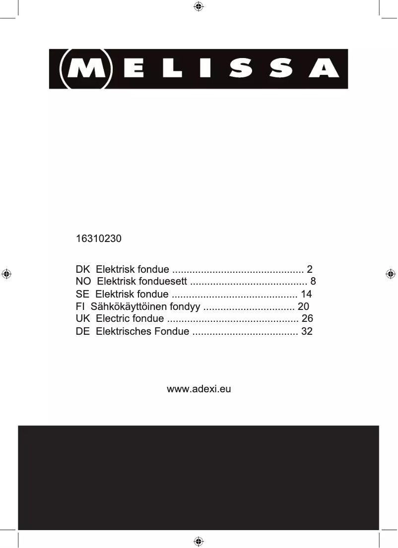 Image de la première page du manuel de l'appareil 16310230