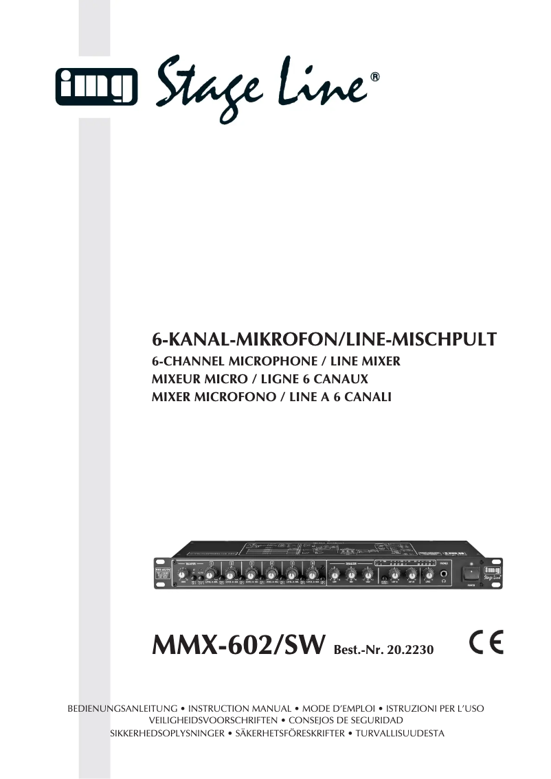 Page 1 de la notice Manuel utilisateur Monacor MMX-602