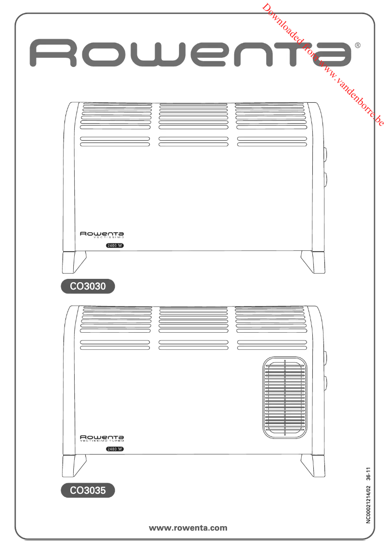 Page n°1 - Manuel utilisateur Rowenta Turbo CO3035