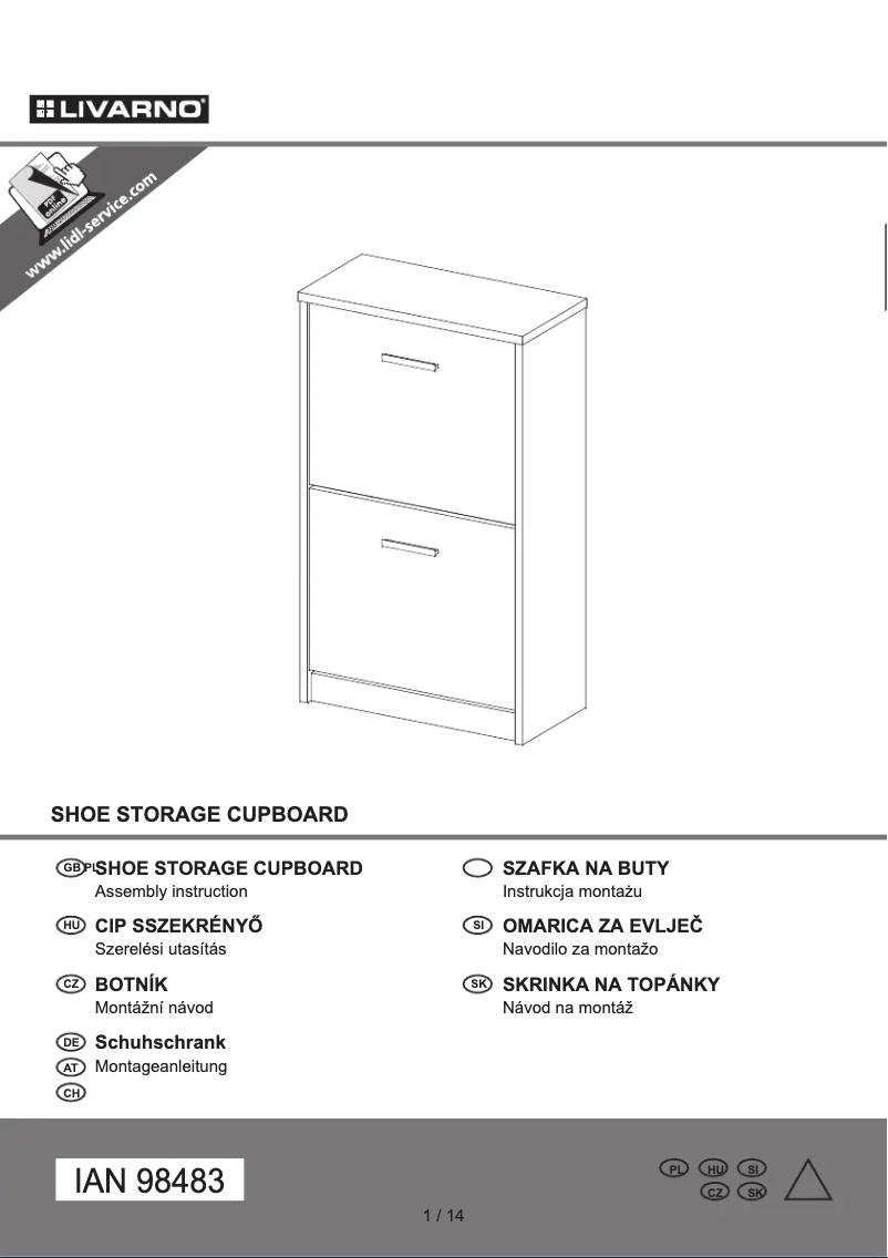 Page 1 de la notice Manuel utilisateur Livarno Lux IAN 98483