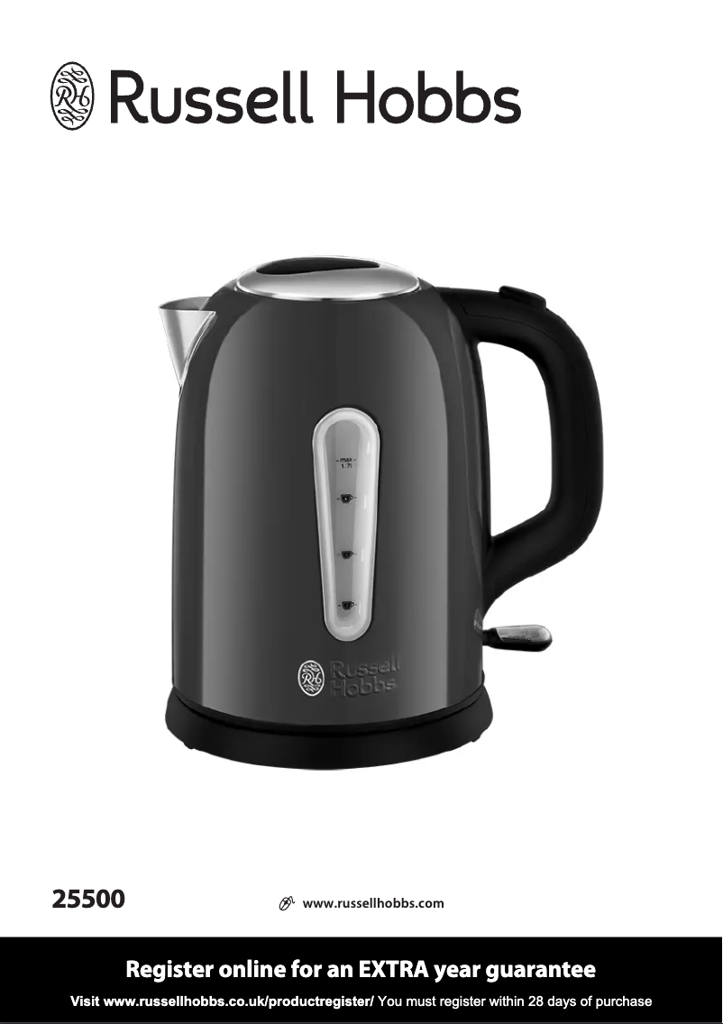 Page 1 de la notice Manuel utilisateur Russell Hobbs Cavendish 25500