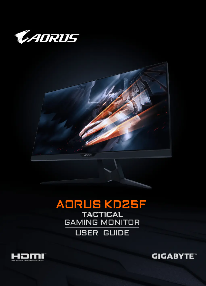 Page 1 de la notice Manuel utilisateur Gigabyte AORUS KD25F