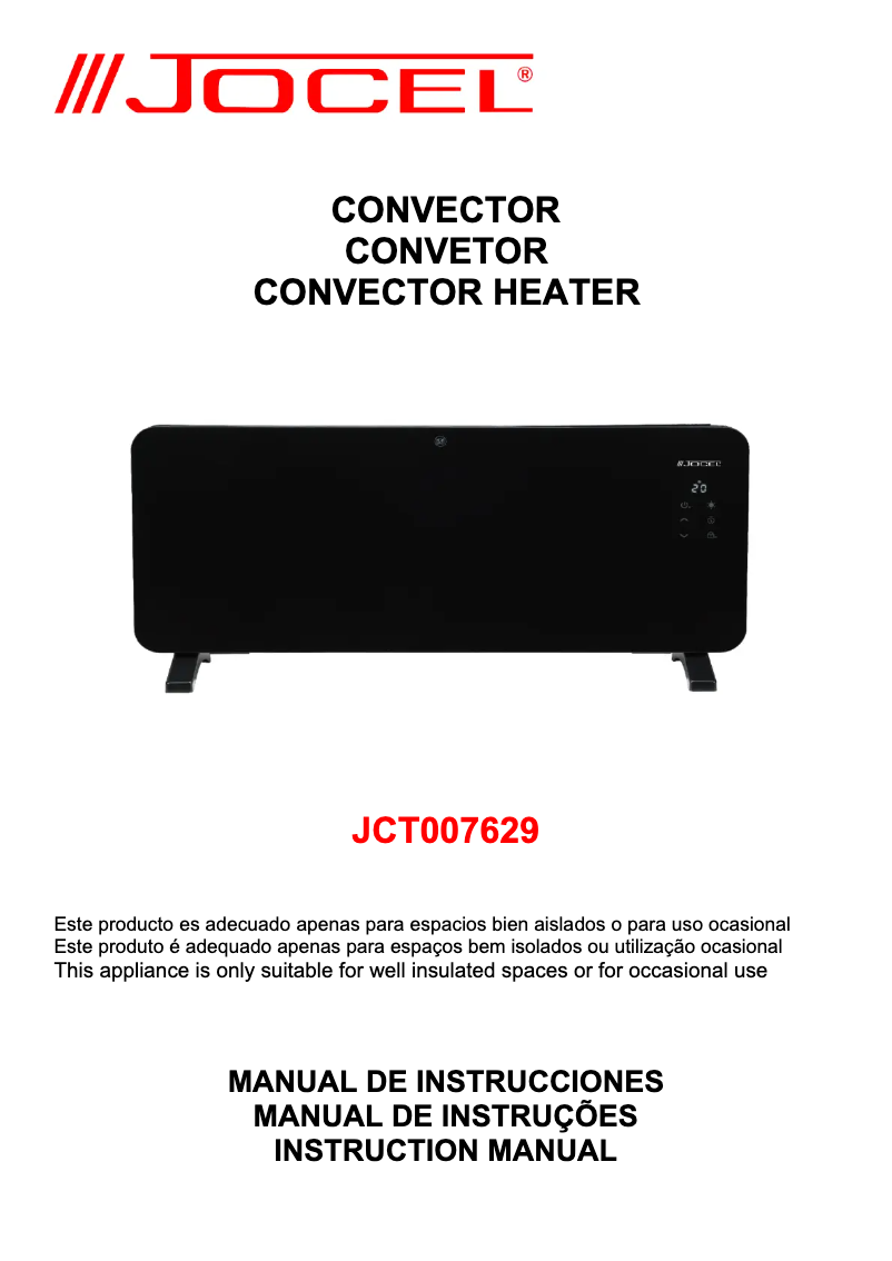 Page 1 de la notice Manuel utilisateur Jocel JCT07629