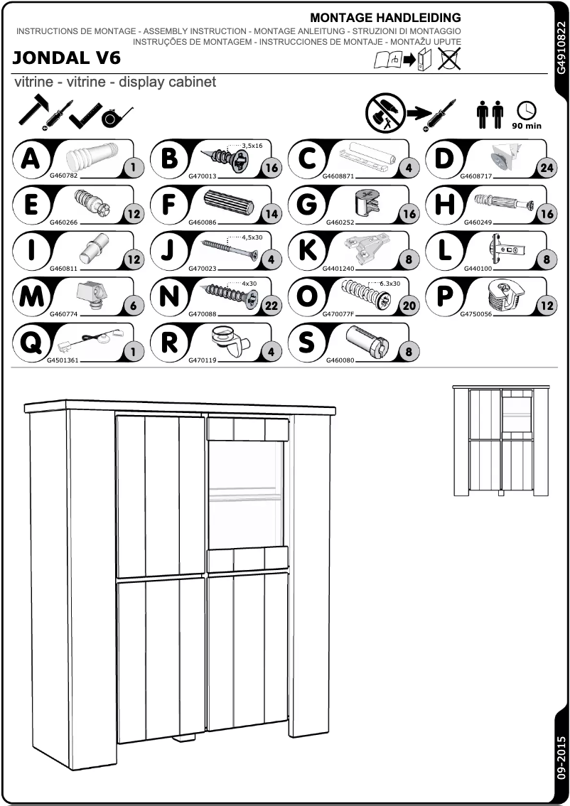 Page 1 de la notice Manuel utilisateur Profijt Meubel Jondal