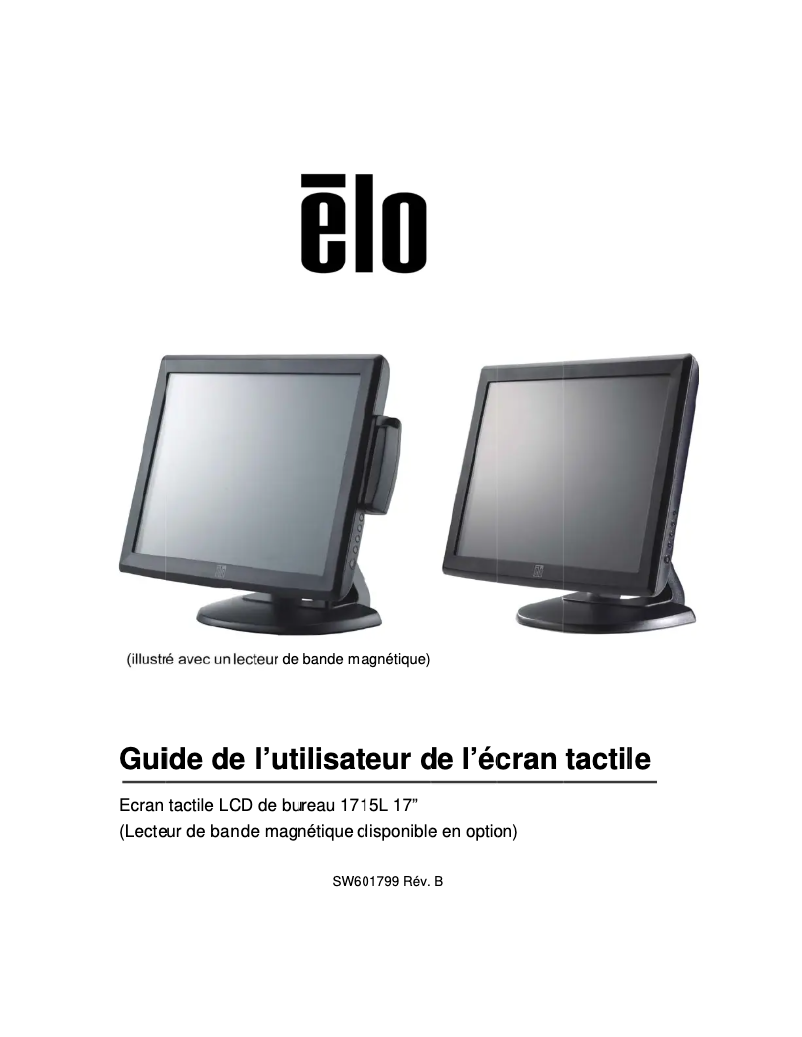 Page 1 of the manual User Manual Elo 1715L