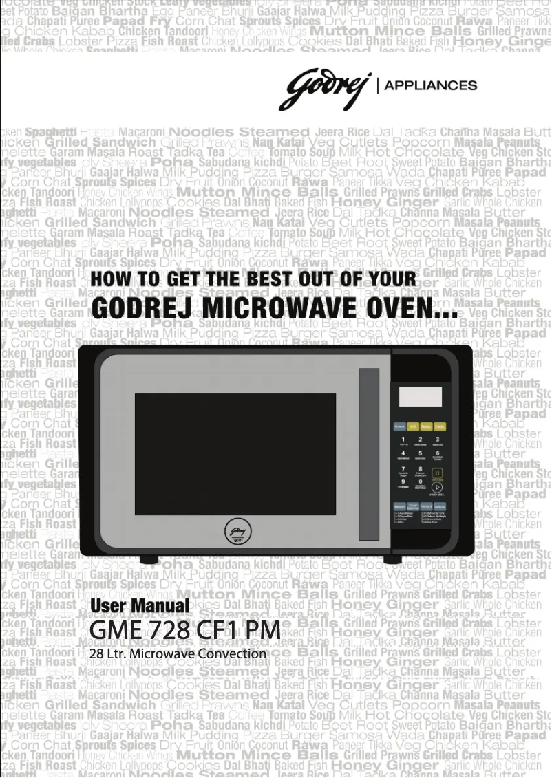 Page n°1 - Manuel utilisateur Godrej GME 728 CF1 PM