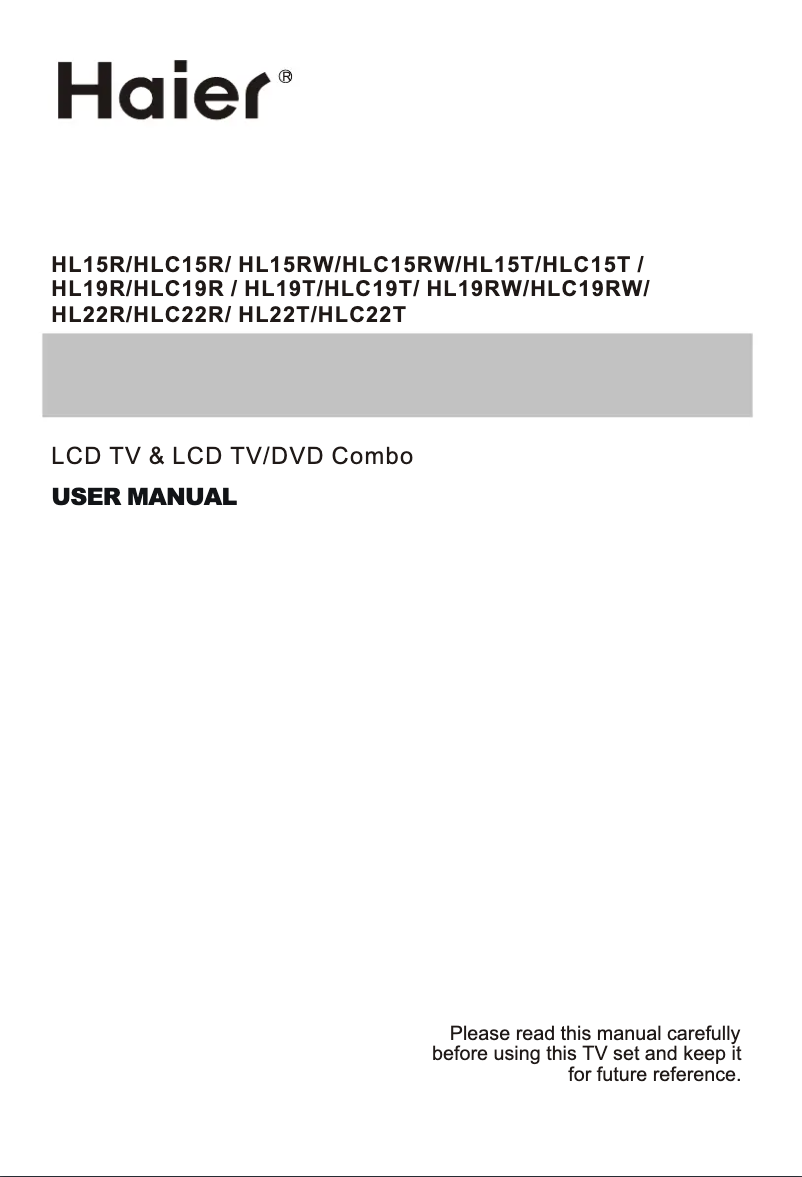 Image de la première page du manuel de l'appareil HLC19R