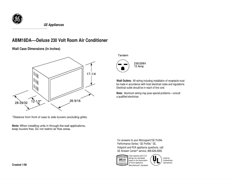 Imagen de la primera página del manual del dispositivo ABM18DA
