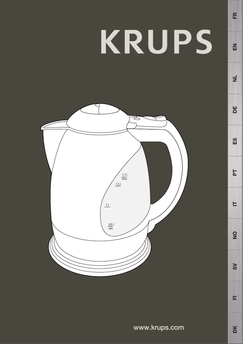 Page 1 of the manual User Manual Krups AquaControl Plus FLA141