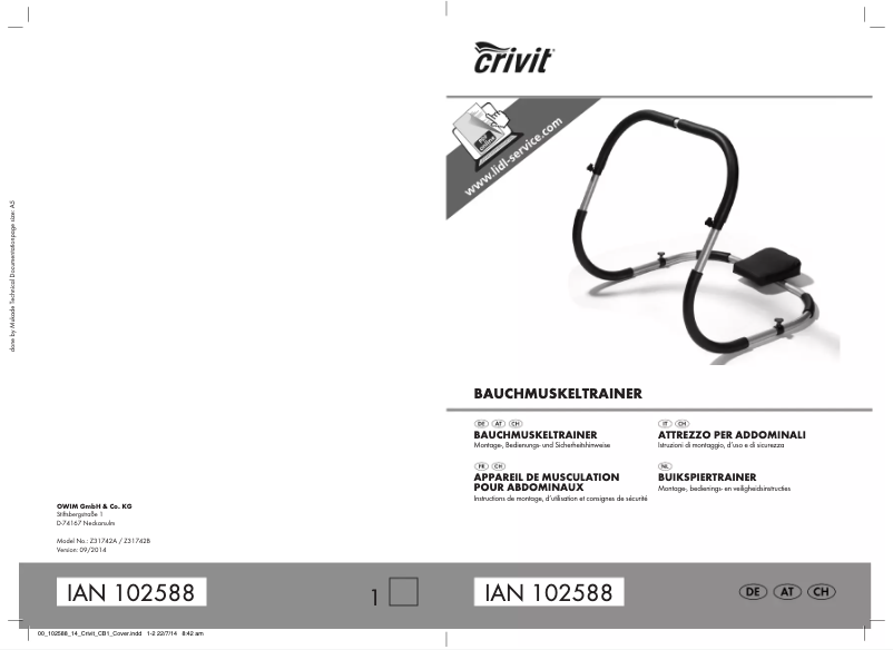 Página 1 del manual Manual de usuario Crivit Z31742A