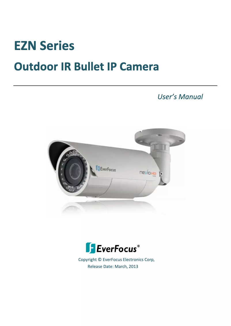 Page n°1 - Manuel utilisateur EverFocus EZN3260