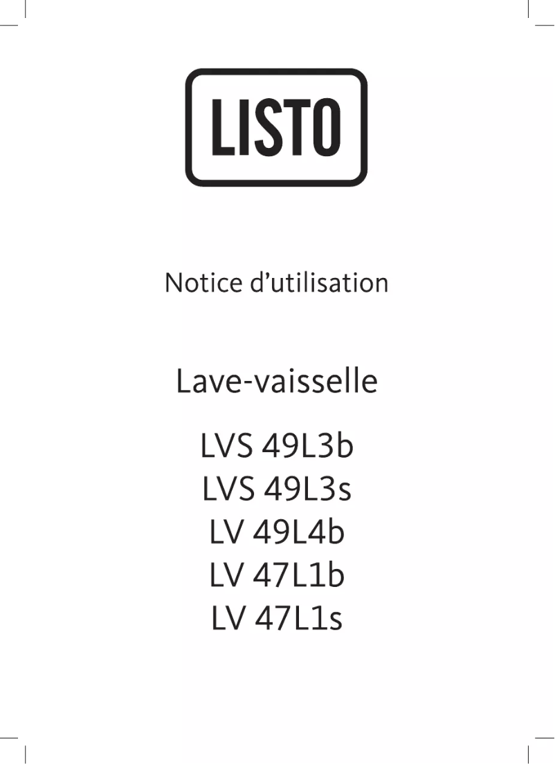 Image de la première page du manuel de l'appareil LV 47L1b