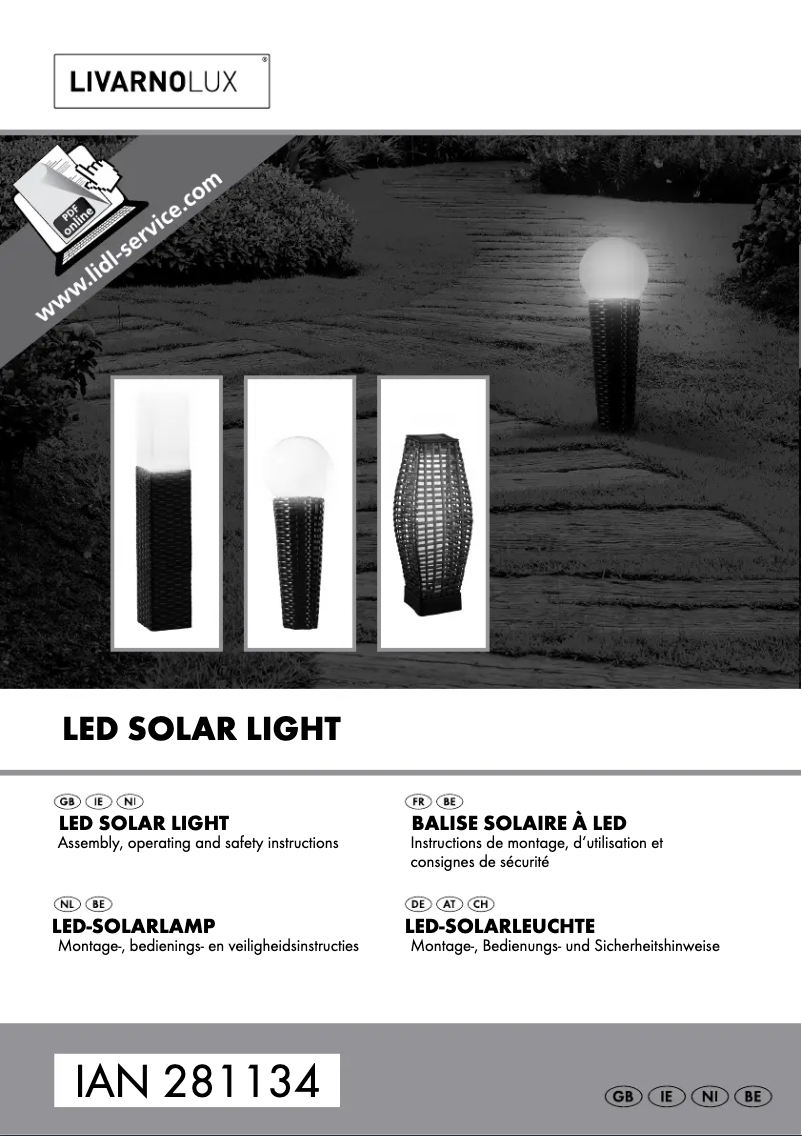 First page image of the manual for IAN 273745