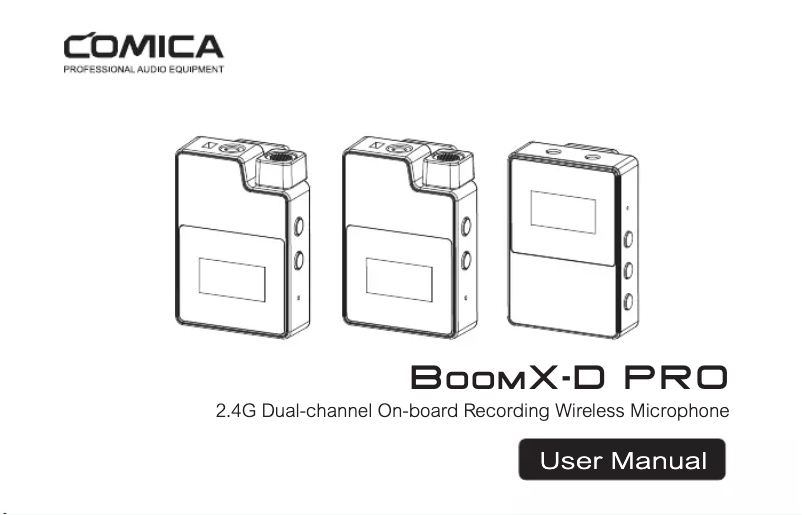 Page 1 de la notice Manuel utilisateur Comica BoomX-D PRO D1