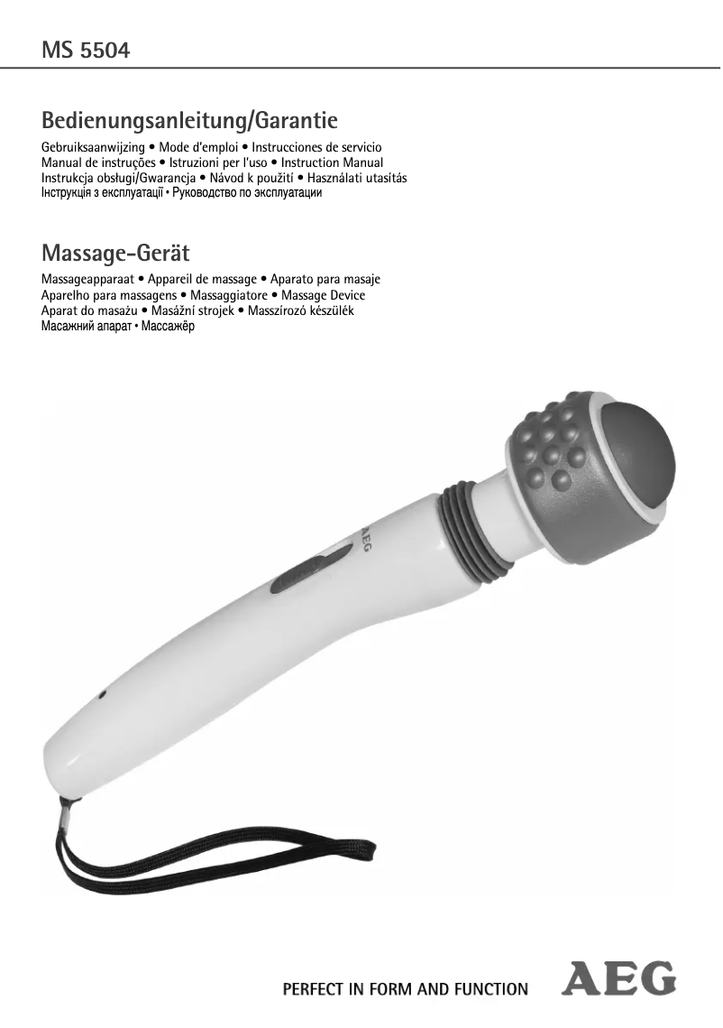 Page 1 de la notice Manuel utilisateur AEG MS 5504