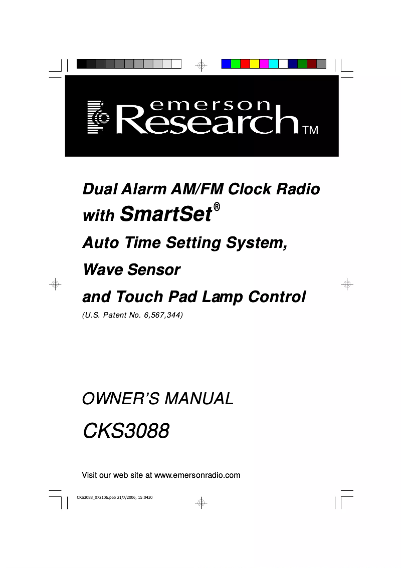 Page 1 de la notice Manuel utilisateur Emerson CKS3088