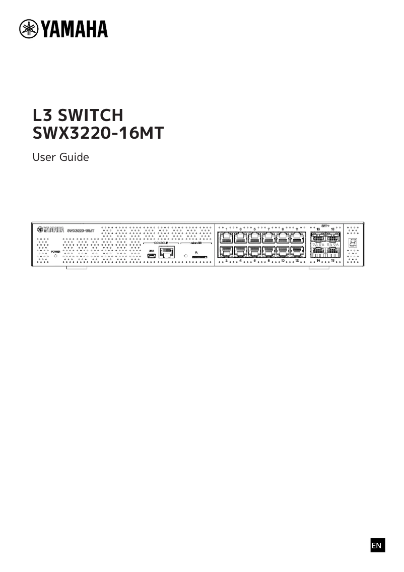 Página 1 del manual Manual de usuario Yamaha SWX3220-16MT