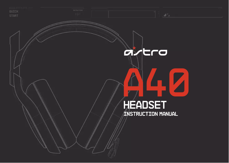 Page 1 de la notice Manuel utilisateur ASTRO Gaming A40