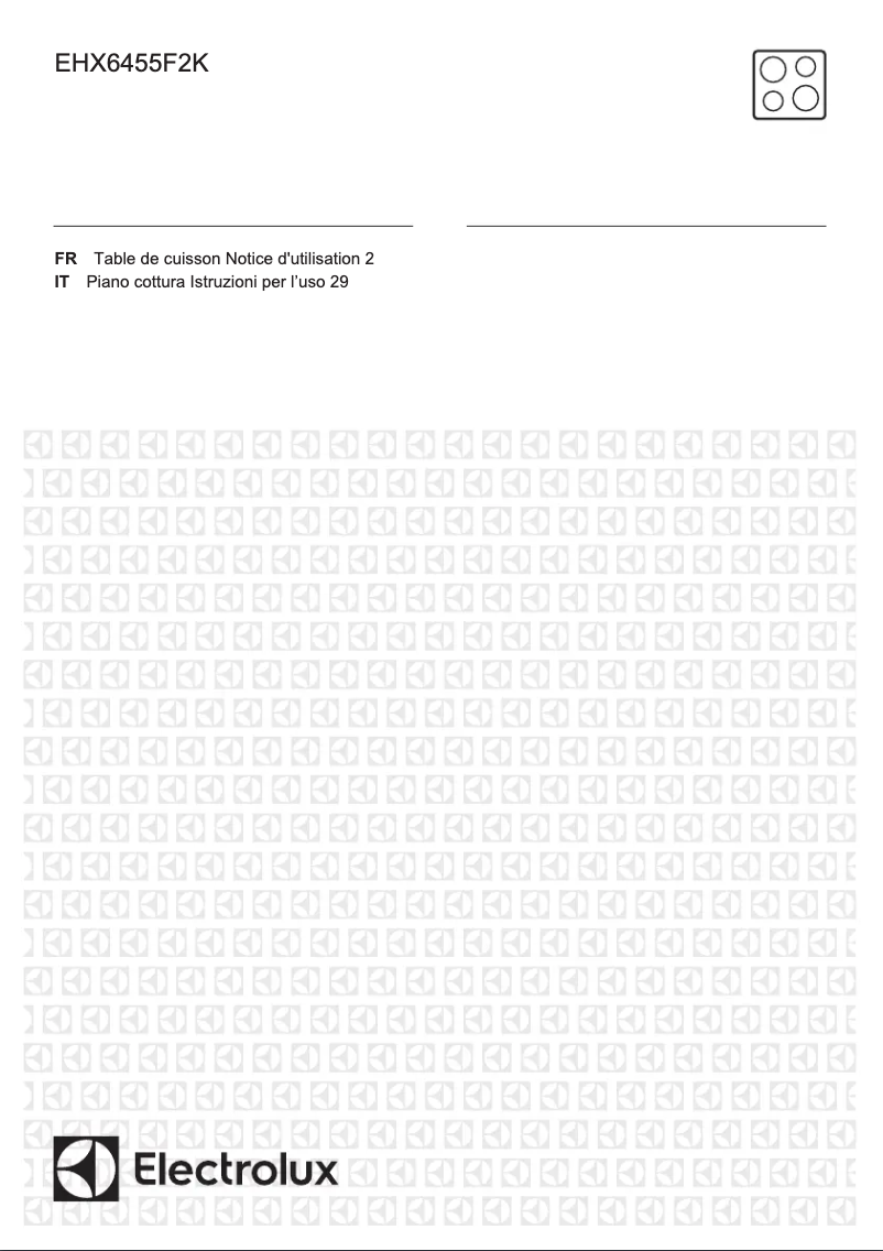 Image de la première page du manuel de l'appareil EHX6455F2K