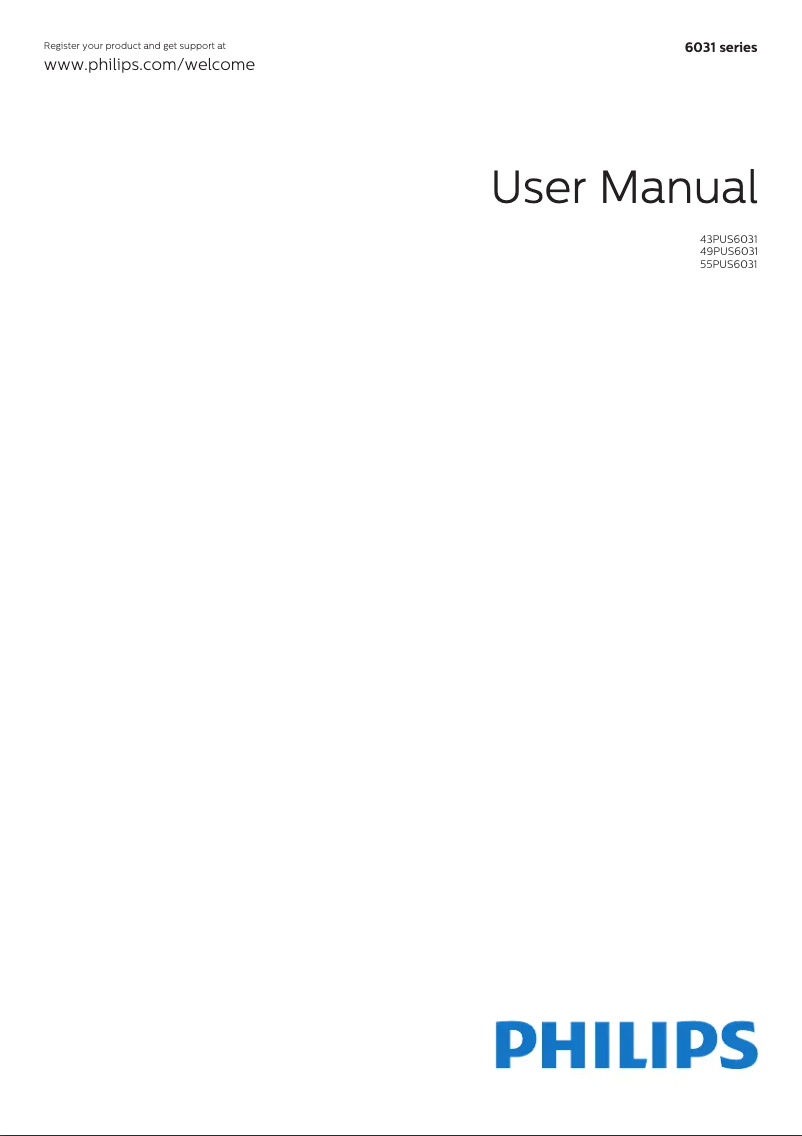 Image de la première page du manuel de l'appareil 6000 series 55PUS6031