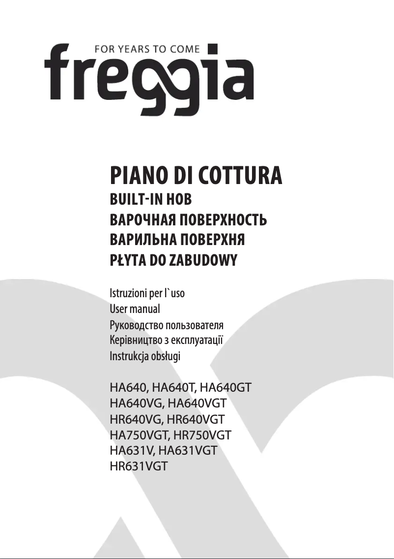 Página 1 del manual Manual de usuario Freggia HR640VGTCH
