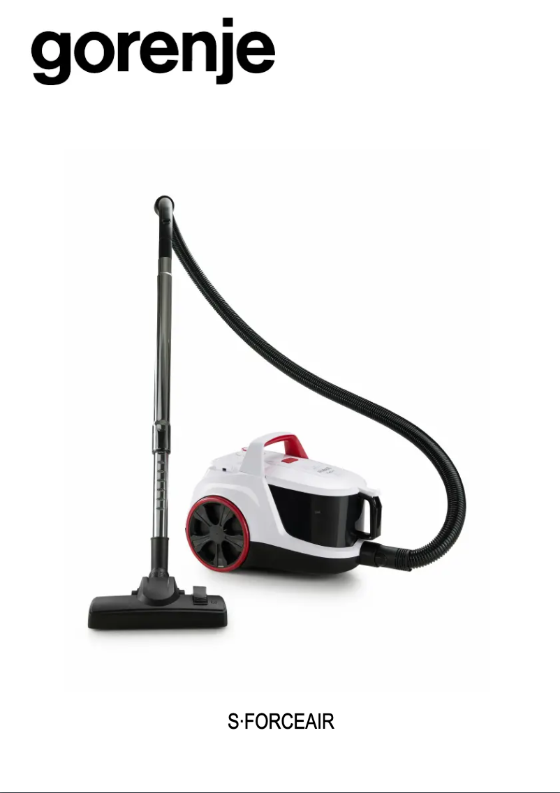 Page 1 de la notice Manuel utilisateur Gorenje S-Force Air VCE01SFAPOBK