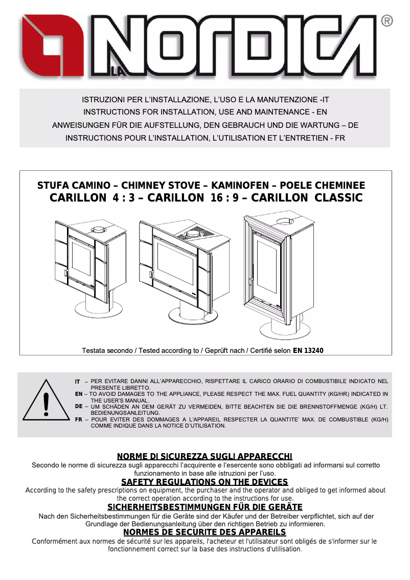 Imagen de la primera página del manual del dispositivo Carillon 4-3