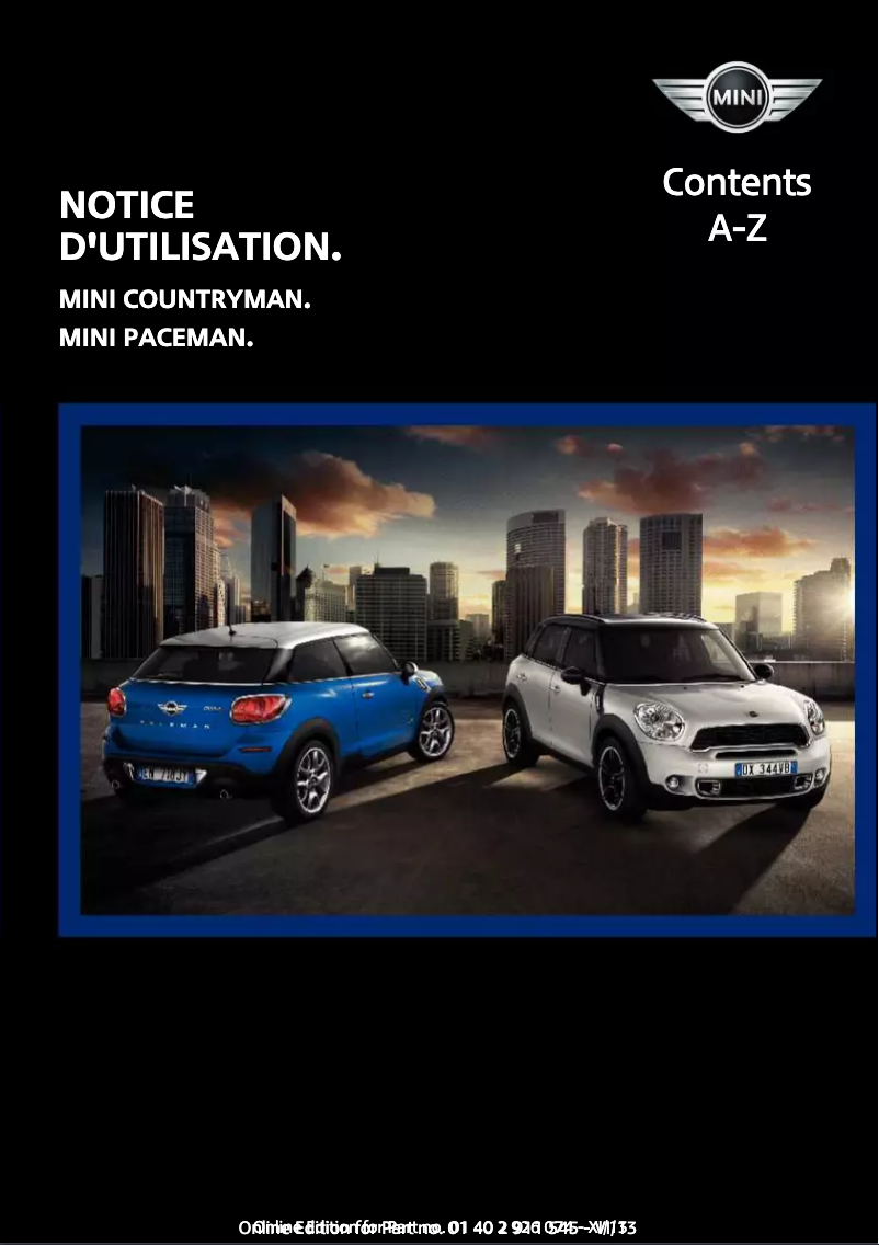 Image de la première page du manuel de l'appareil Countryman (2013)