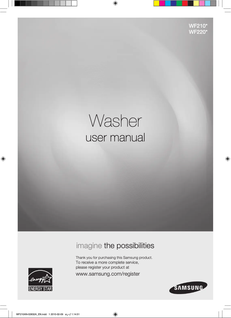 Page 1 de la notice Manuel utilisateur Samsung WF220