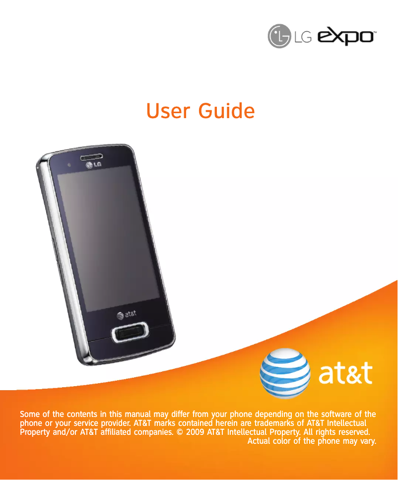 Page n°1 - Manuel utilisateur LG eXpo