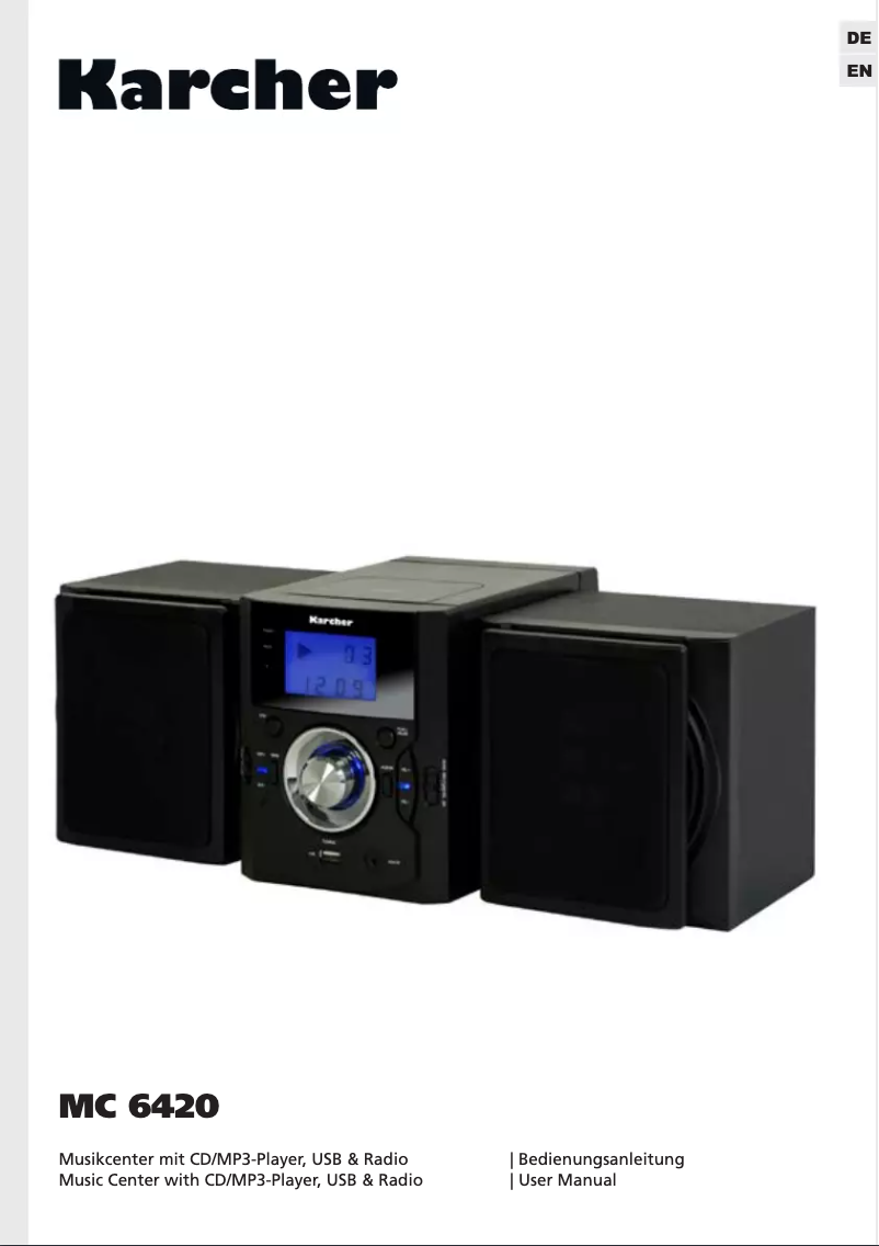 Page 1 de la notice Manuel utilisateur Karcher Audio MC 6420