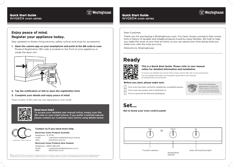 Image de la première page du manuel de l'appareil WVG6314SD