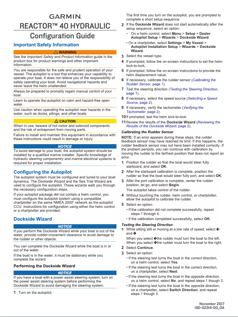 Image de la première page du manuel de l'appareil GHP Compact Reactor 40