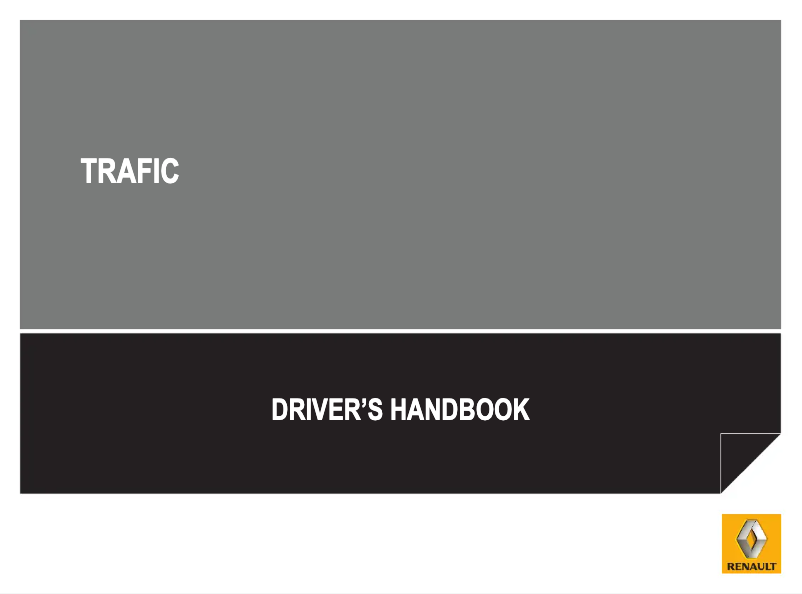 Page 1 de la notice Manuel utilisateur Renault Trafic (2012)