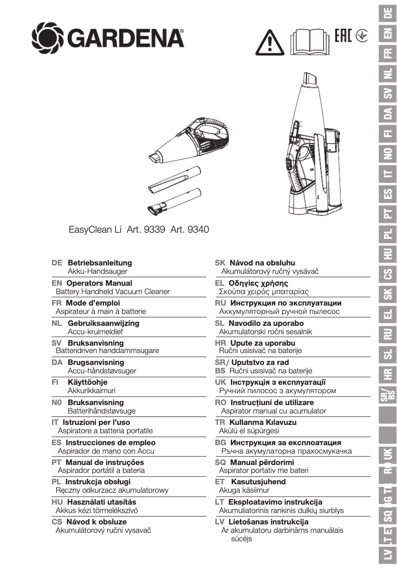 Image de la première page du manuel de l'appareil EasyClean 9339