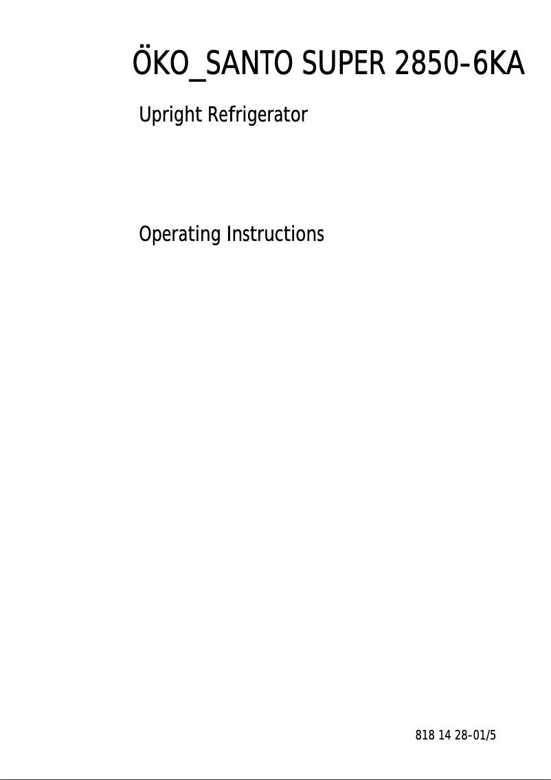 Page 1 de la notice Manuel utilisateur AEG Santo 2850-6KA