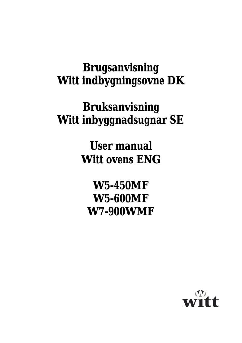 Page 1 de la notice Manuel utilisateur Witt W5-600MF