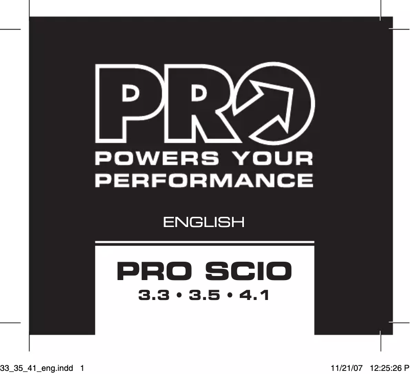 Image de la première page du manuel de l'appareil Scio 4.1