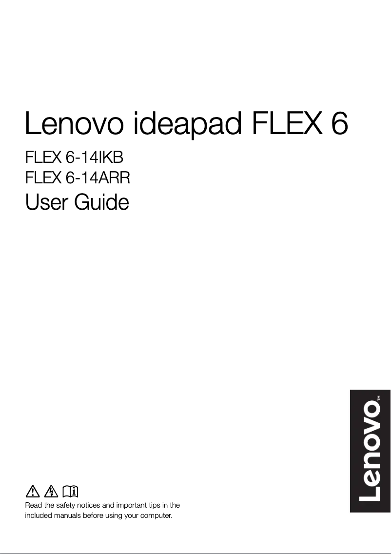 Page 1 de la notice Manuel utilisateur Lenovo Flex 6