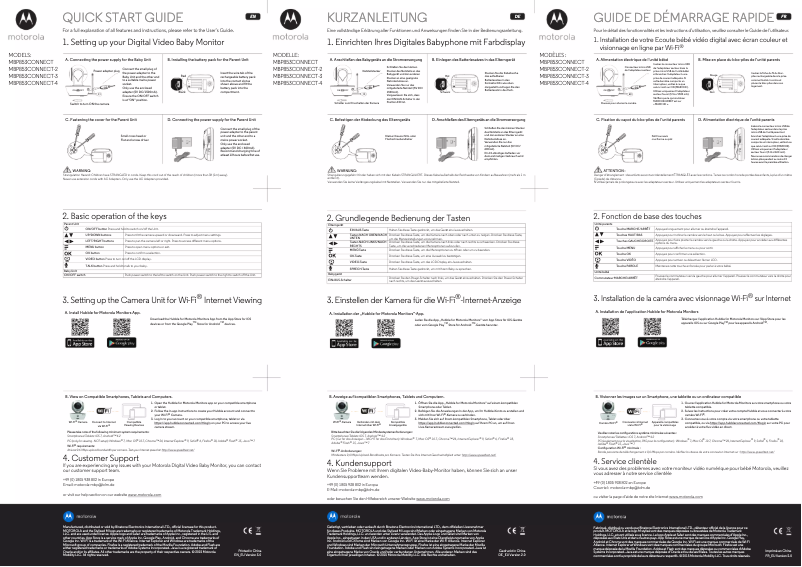 Page 1 de la notice Manuel utilisateur Motorola MBP853CONNECT-2
